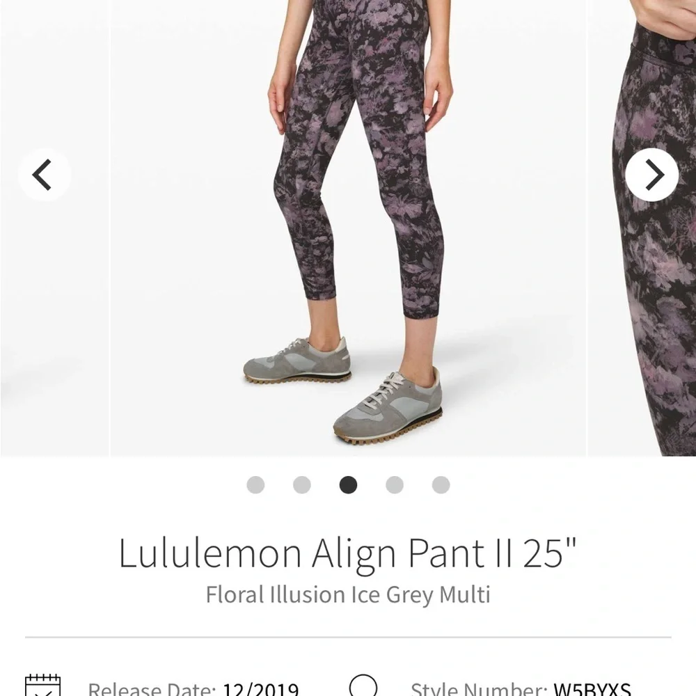 lululemon athletica Gray and White Patterned Leggings